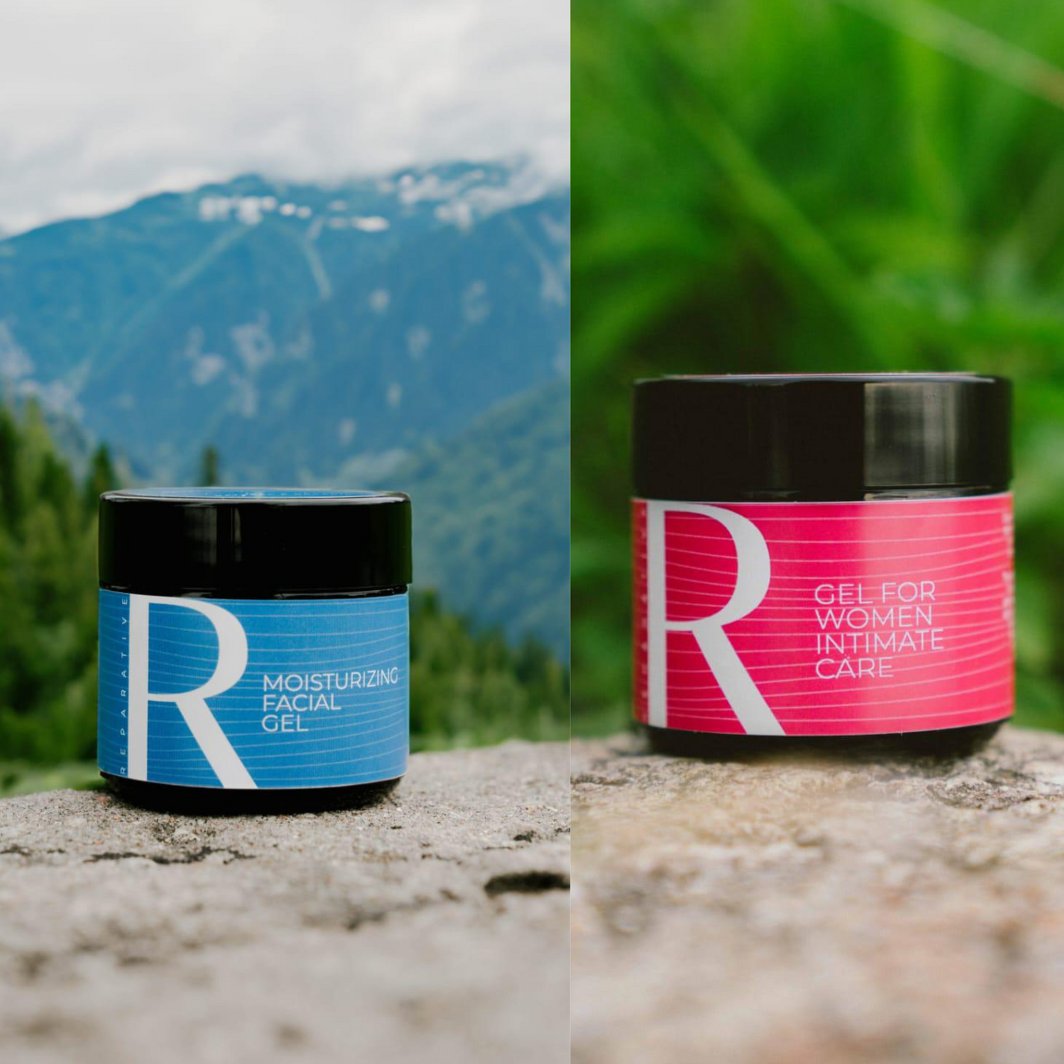 reparative skin care products in nature - mountains in Australia